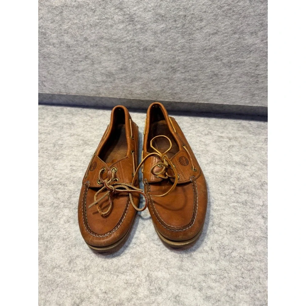 Vintage Timberline Classic 2-Eye Boat Shoes Moc Toe Deck Shoe Men's 8.5 beach